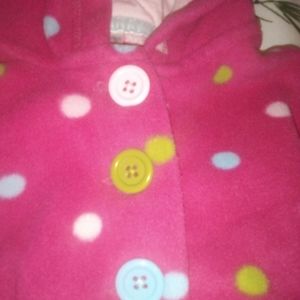 Hot pink jacket with hood